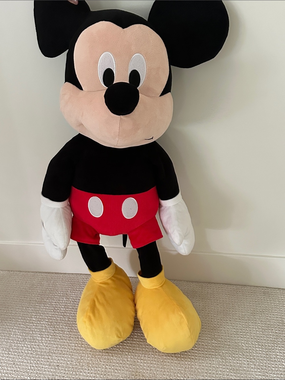 Disney Black Red and Yellow Mickey Mouse Plush